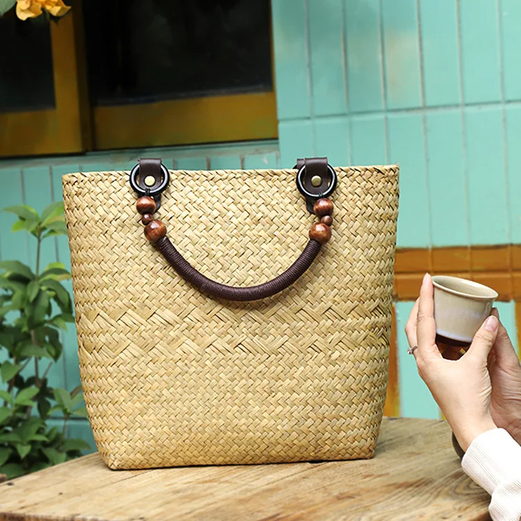 wa torebka damska torebki damskie 2024 nowa swobodna zachodnia modna tkana na ramię o dużej pojemności słomiana plażowa Tout tendencja