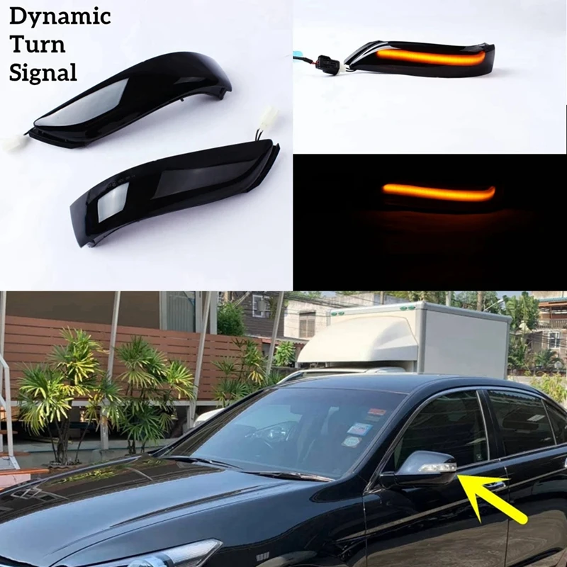 

Car Smoked Black Dynamic Turn Signal Light LED Side Mirror Indicator Blinker Lamp For Honda Accord 08-13 Acura RL 06-09