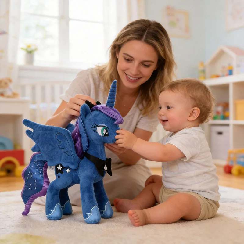 Фото Плюшевые игрушки My Little Pony, куклы-единороги для детей, подарок на день рождения: Принцесса Луна, Твайлайт Спаркл, Эппл Блум, Королева Кризалис №1