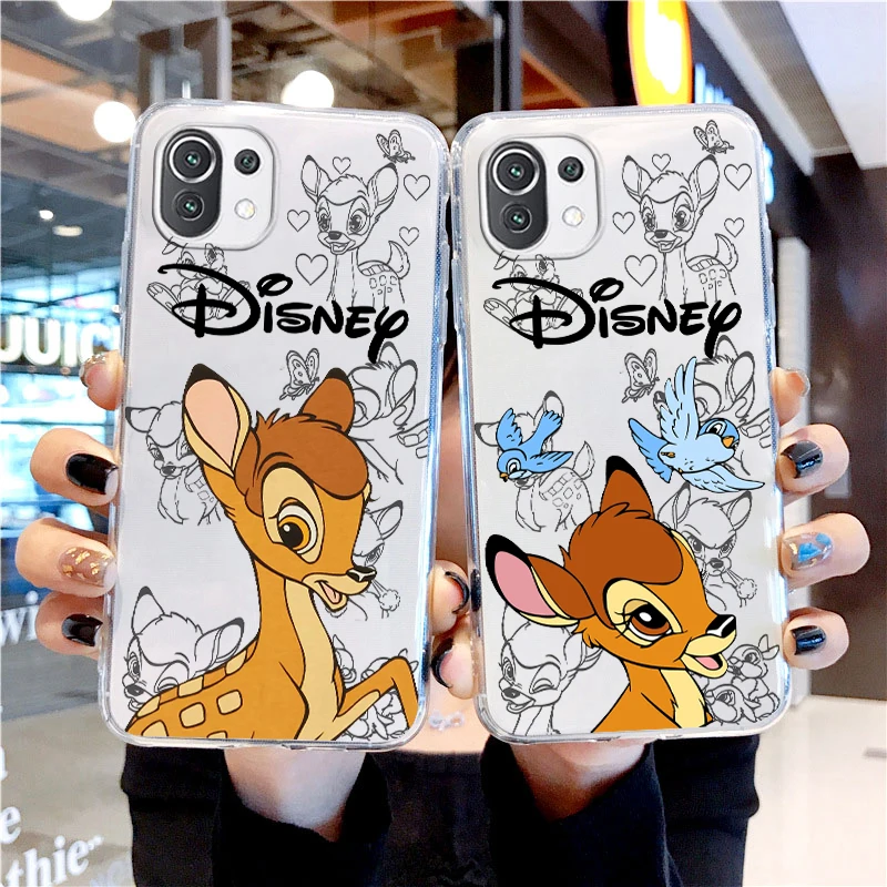 

Bambi Cute Anime Transparent Phone Case For Xiaomi Mi 13 12T 12S 12X 12 11 11T 11i 10T 10 9 Pro Lite Ultra 5G