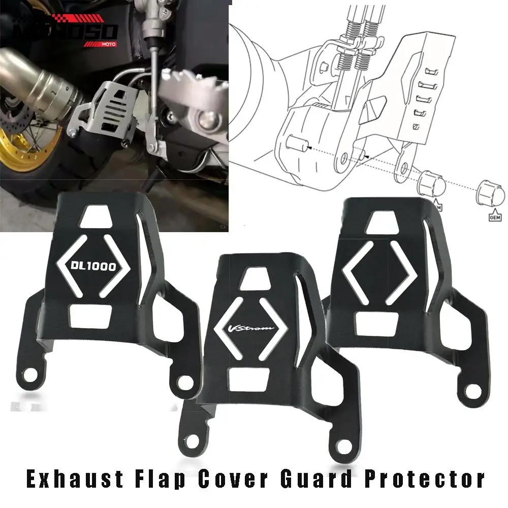 

For Suzuki DL1000 V Strom1000 VSTROM 1000 XT 2020 2019 2018 2017 2016 2015 2014 Motorcycle Exhaust Flap Cover Guard Protector