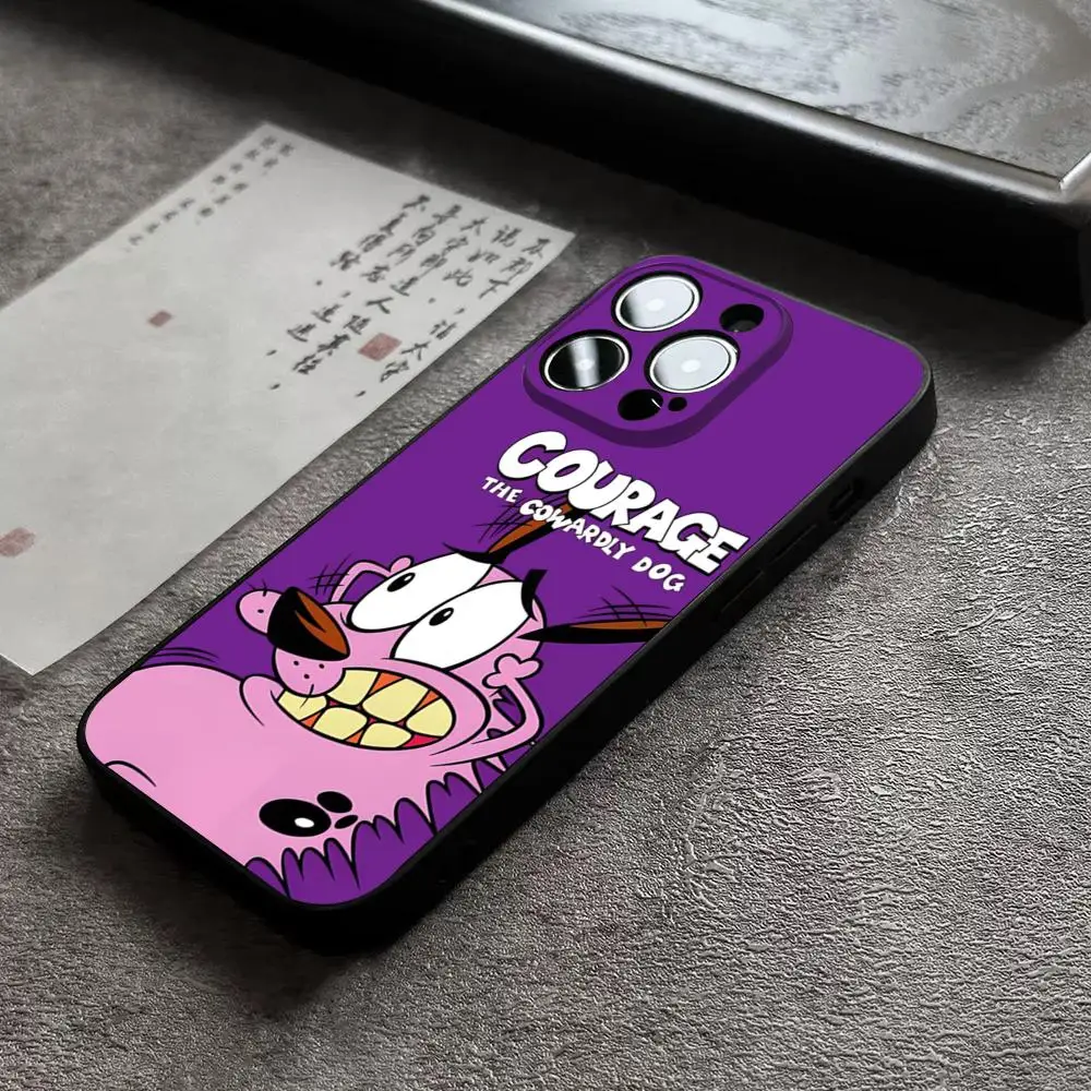 Dog-Courage-The-Cowardly Phone Case For 15 Pro Max Iphone 16 14 12 Plus 13 11 Xr X Xs 8 7 Silicone Cover