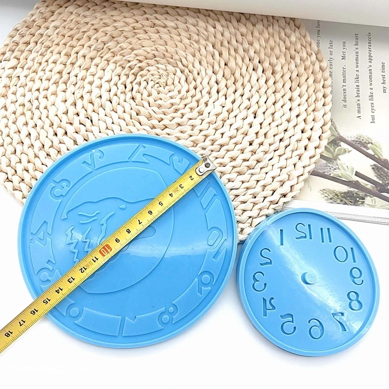 

Силиконовая форма для часов «сделай сам», круглые часы с волком, форма из смолы, декоративная настенная подвеска