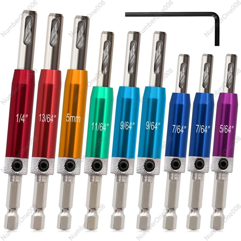 Набор самостоятельных фрез 1/4 дюйма шестигранный хвостовик Викс бит от 5/64-дюйма