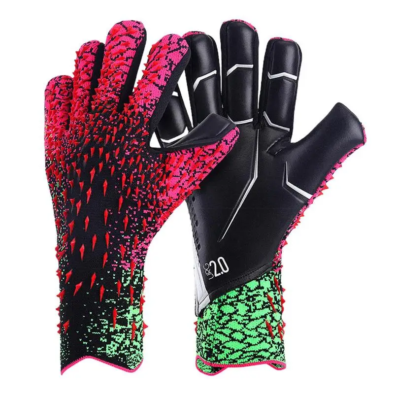 

Kid Football Gloves Non-slip Sports Gloves Kids Thickening Ventilation Receiver Gloves Super Stick Ability For Game Experience