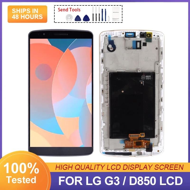 

Catteny 5.5 Inch D850 Display For LG G3 Lcd Touch Panel Digitizer Assembly D855 D851 D852 LS990 F400K Screen With Frame