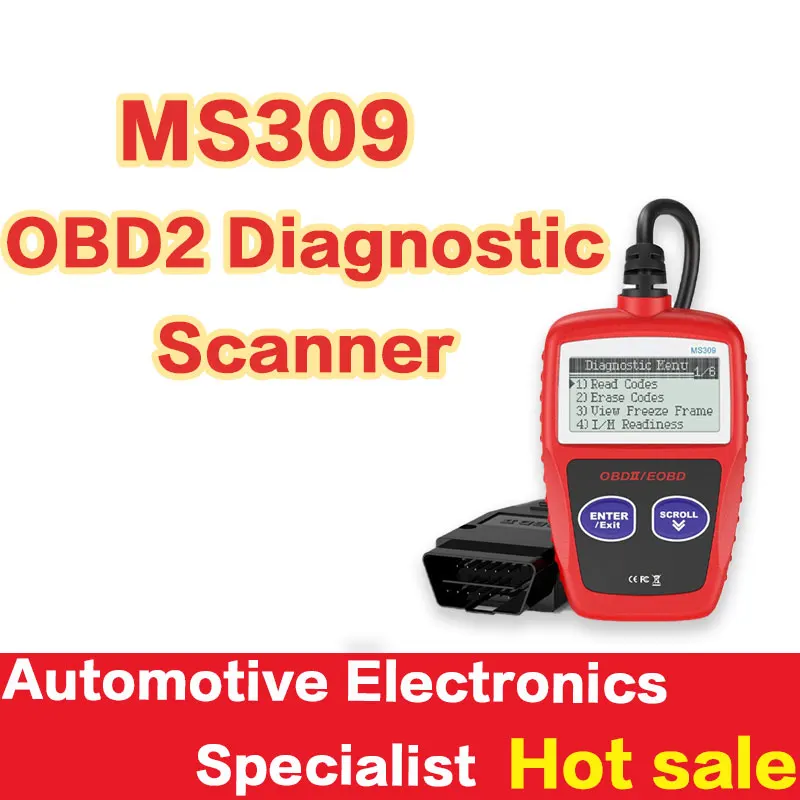 Считыватель автомобильных кодов MS309 OBD2 — прямой диагностический сканер с завода (art.: 3920d06db7ef0) - 3920d06db7ef0