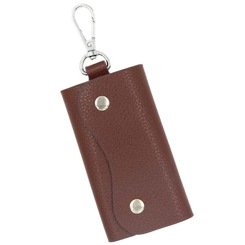PU Waist Pendant Key Bag Car Key Chain Business Leisure Unisex Key Holder Wallet with 6 Hooks