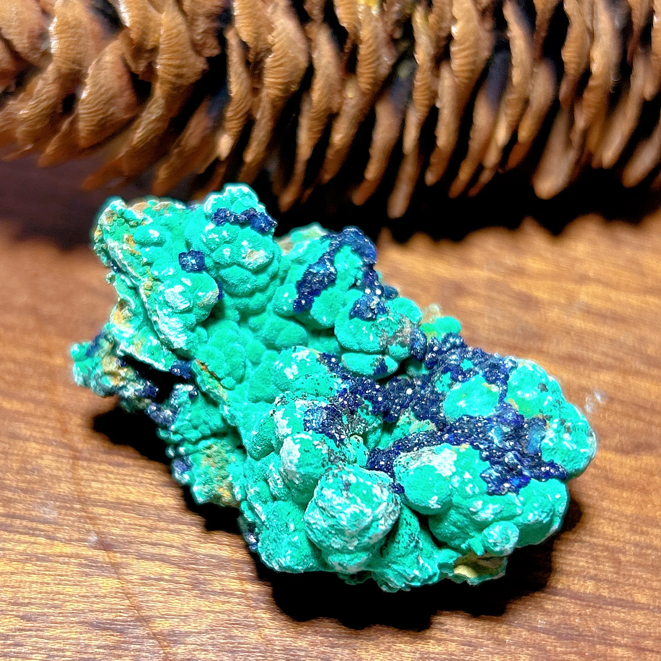 Исцеляющие высококачественные натуральные кристаллы хризоколла с азуритовым