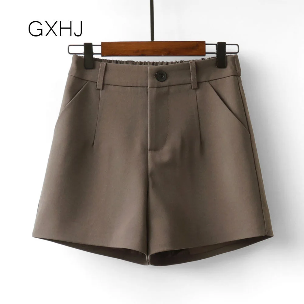 

GXHJ womens shorts Spring and Autumn 2021 new style women's suit shorts fashion шорты женский 2 fabric options LHJ673