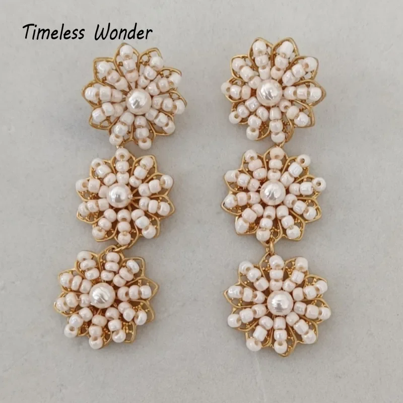 Женские серьги-гвоздики с кисточками в несколько рядов