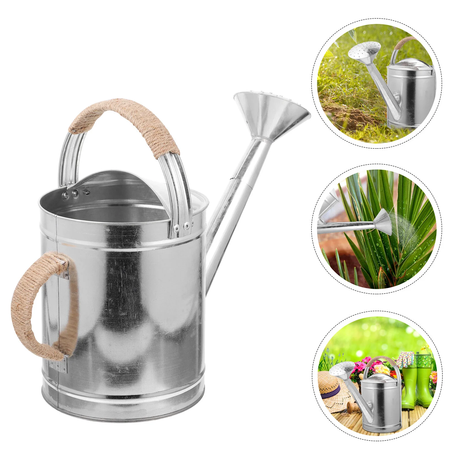 

5L Modern Style Watering Pot Iron Long Mouth Water Cans Gardening Watering