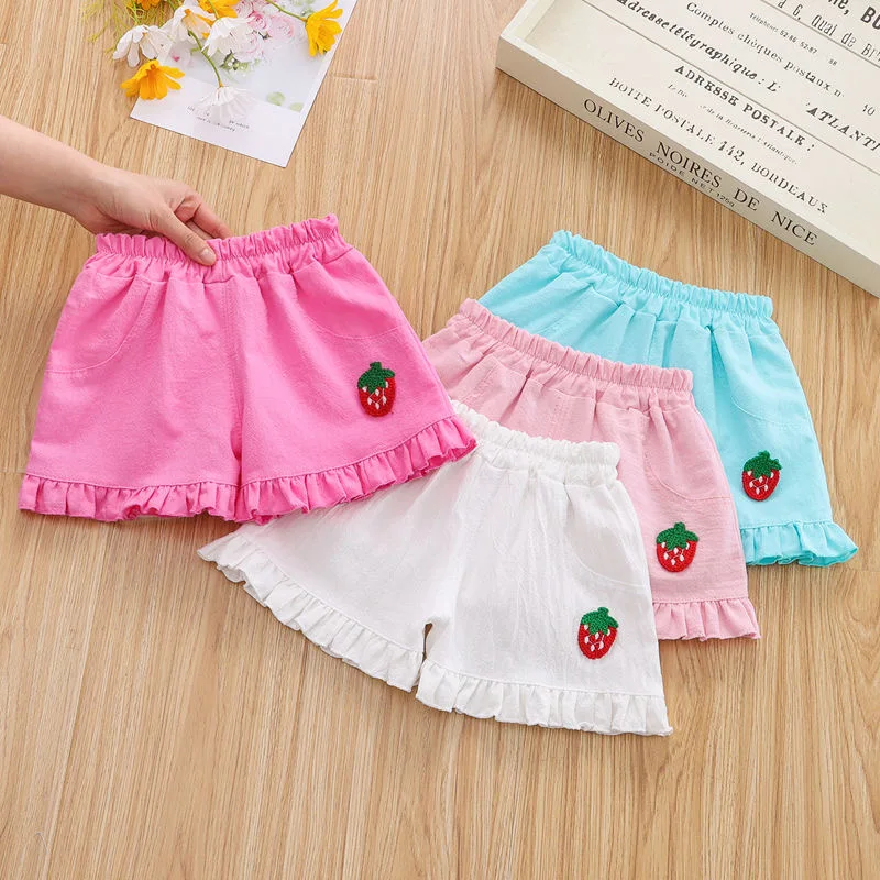 

Детские джинсовые шорты для девочек, летние джинсовые шорты с вышивкой для девочек 1-5, Детские тонкие шорты в Корейском стиле