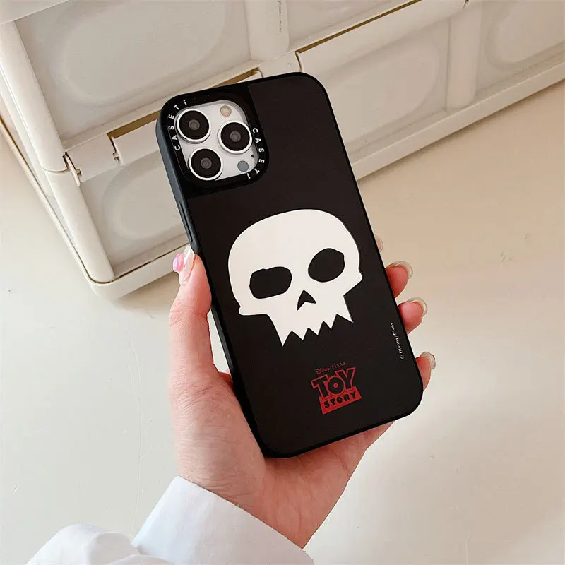

Cartoon Skull Mirror Surface Phone Case Cover for IPhone 11 12 13 14 Pro Max Case for IPhone 14 Pro Max