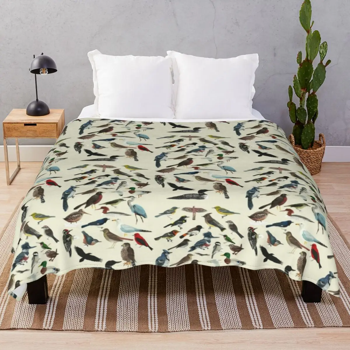 Bird Fanatic Blanket Fleece All Season Multi-function Throw Blankets for Bed Home Couch Camp Office