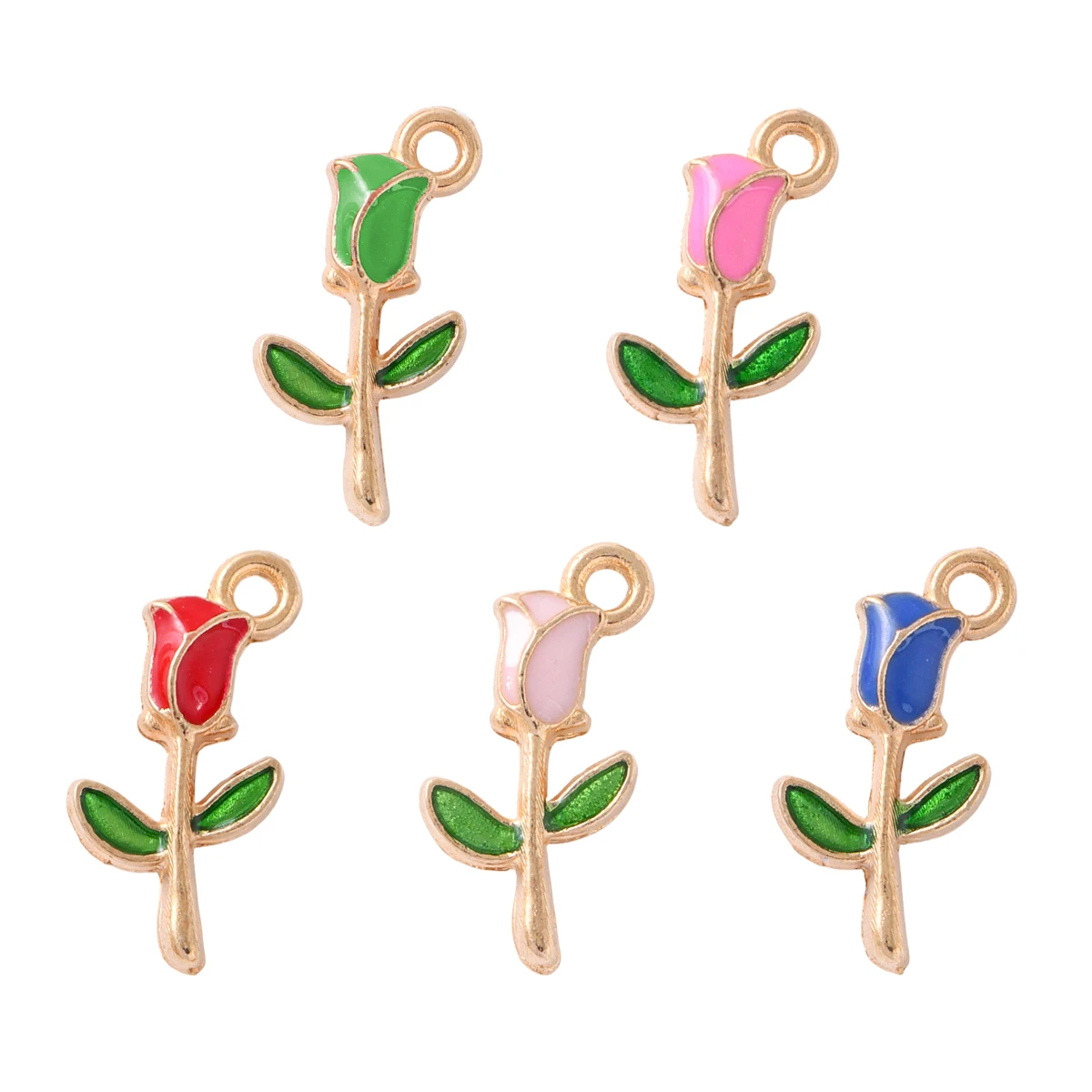 Винтажные подвески в виде розы и цветов комплект из 20 предметов