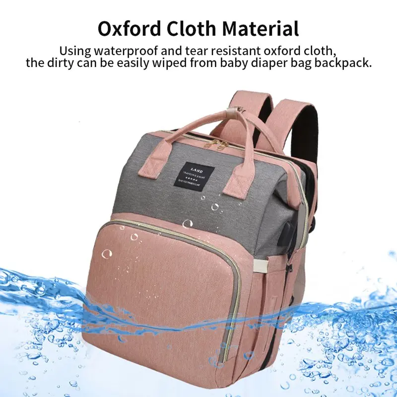 Diaper Bag Backpack, Tntants 6 in 1 Large Diaper Baby Bag with Changing Station for Boys Girl, Waterproof Baby Diaper Bags for T