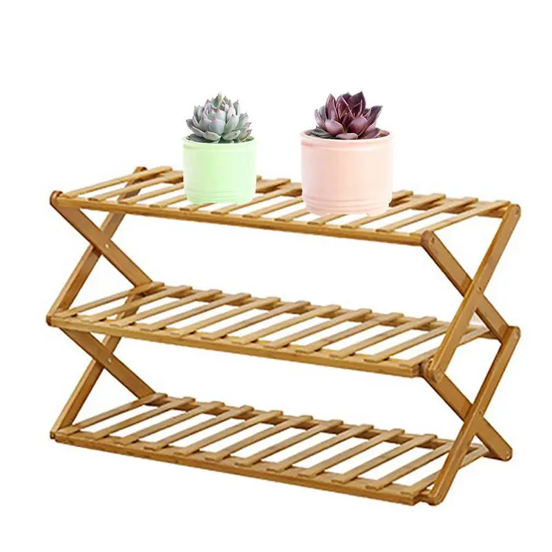 

Wooden Shoe Rack Multi-tier Outdoor Shoe Rack For Porch Heavy Duty Foldable Bamboo Shoe Organizer Rack Multifunctional Storage