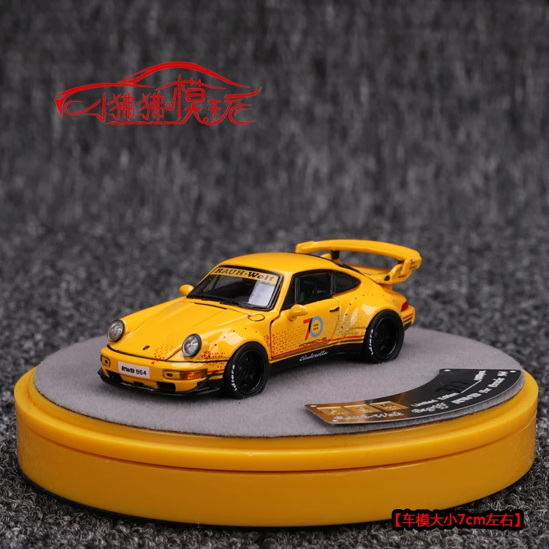 Модель игрушечного автомобиля PGM RWB 911 964 Black Sakura Akira Nakai Limited 1/64