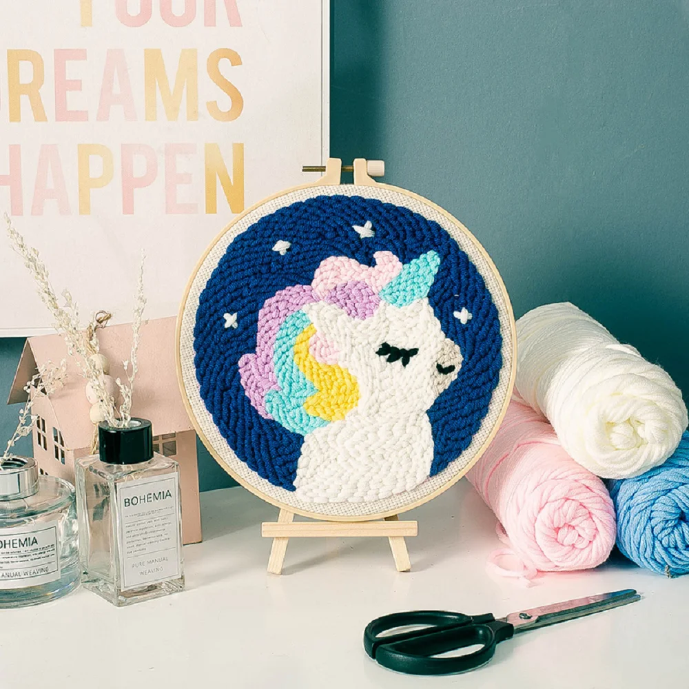 Легкая вышивка сделай сам домашний декор шерстяная работа товары для вязания