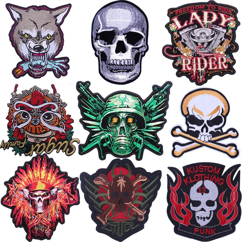 Нашивки с вышивкой леди Райдер большая аппликация помощью утюга для курток