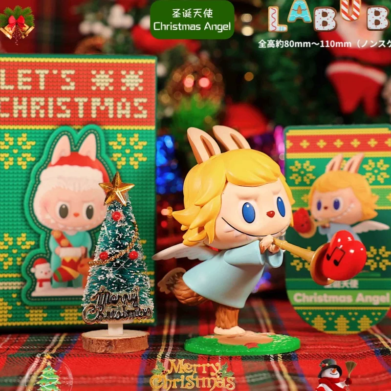 Новая серия Labubu Box слепая коробка загадочная Kawaii модель рождественской атмосферы