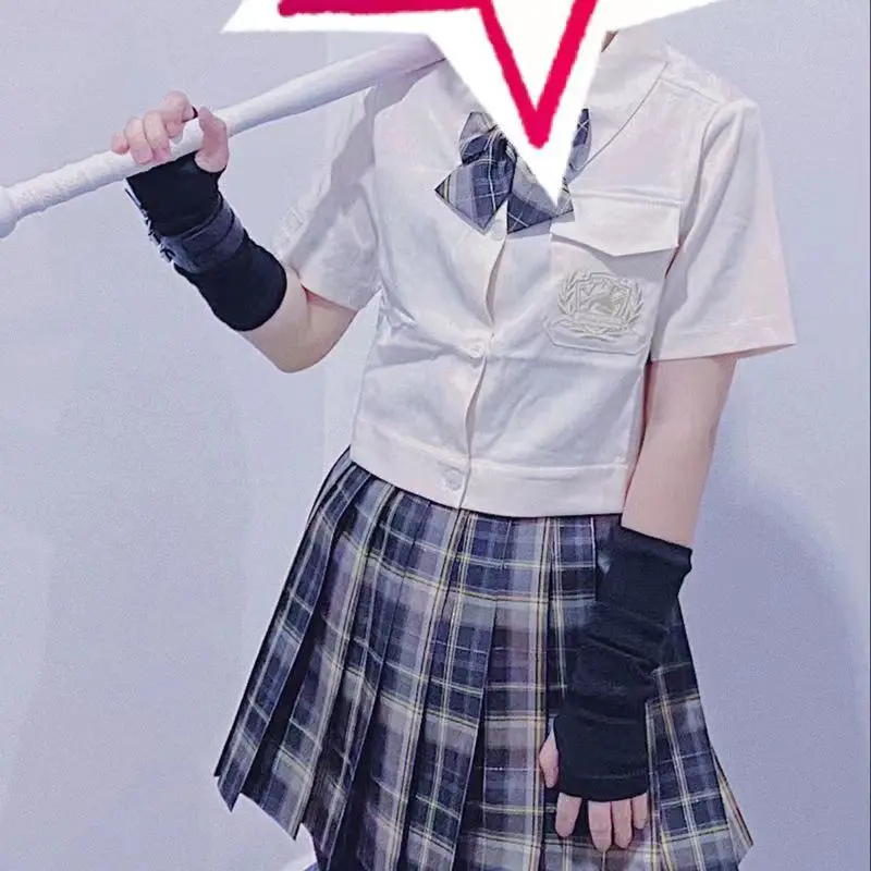 Gothic Lolita Anime Summer Ice Thin Gloves JK Girls Mittens Oversleeve Man Women Fashion Sun Block Cuff Fingerless Arm Warmers images - 6
