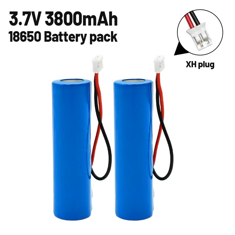

100% original 3.7V 3800mAh Li ion rechargeable battery 18650 battery with replacement socket, DIY line for emergency lighting