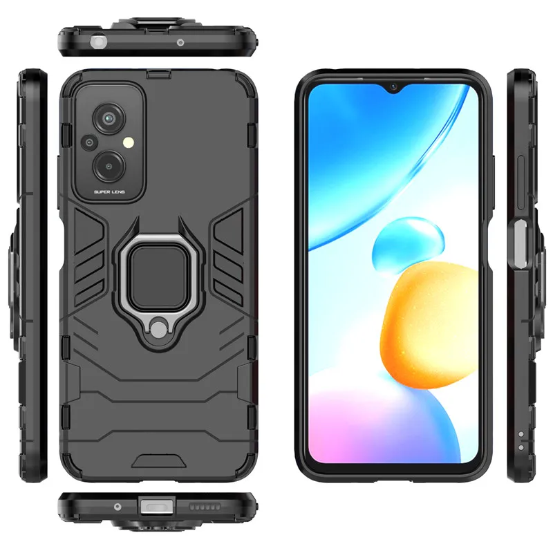 For Redmi 11 Prime 4G Case Armor Finger Ring Bracket Cases Bumper Kickstand Cover Redmi 11 Prime Case For Xiaomi Redmi 11 Prime