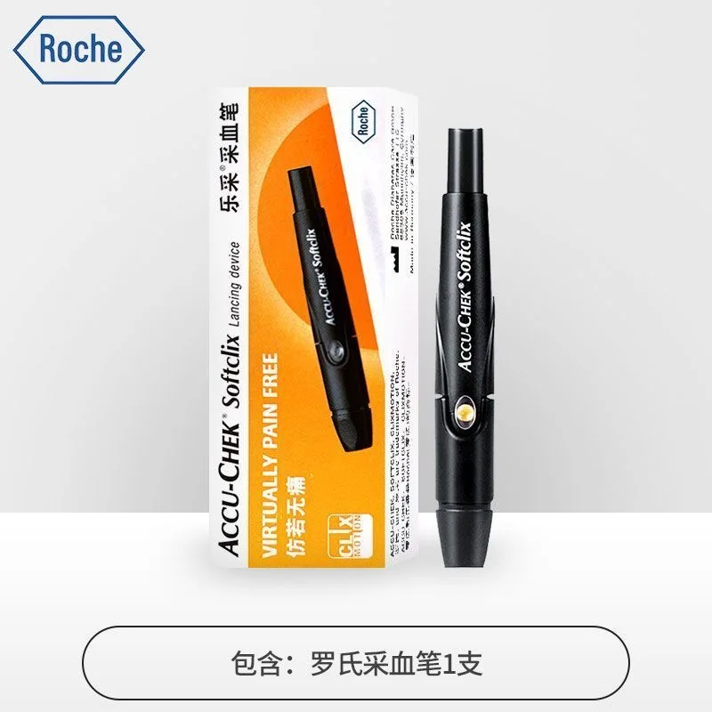 Прибор для приема крови ACCU CHEK Soft clix lancing черная ручка Roche практически без боли