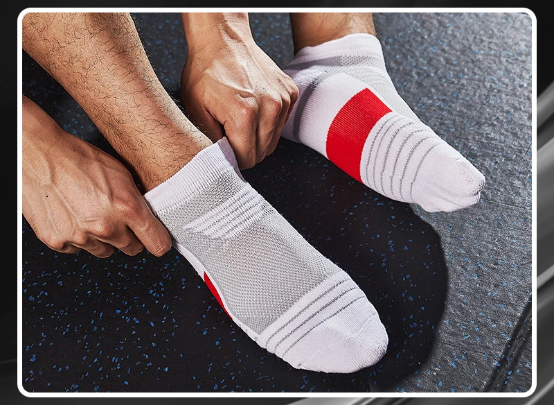 Sports Sock Terry Socks Men's Socks Mesh Breathable Boat Socks Professional Running Socks Low Top Shallow Spring Summer Men Sock