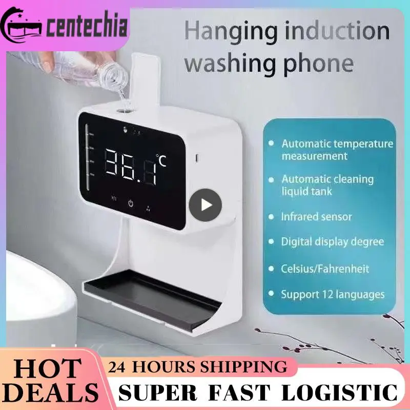 

2/3/5PCS Automatic Infrared Sensor Thermometer Washing Hands Free Hand Sanitizer All-in-one Measuring Machine Soap Gel Dispenzer