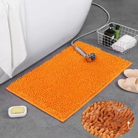 bathroom slip resistant shag chenille bath rugs mat soft and absorbent bath floor mat shower room machine washable fast dry