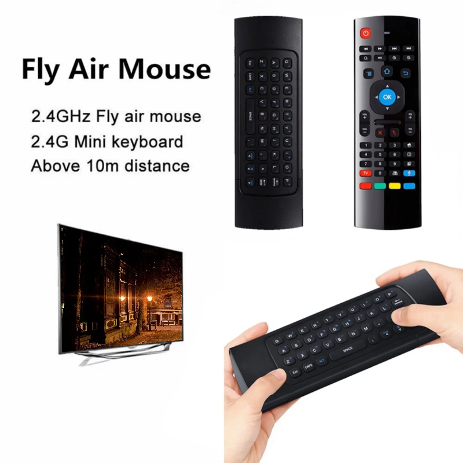Фото 【B63C~】 MX3 Fly Air Mouse Умный голосовой пульт дистанционного управления 2.4G Беспроводная клавиатура для ТВ-бокса Android Mini Mi Box №5