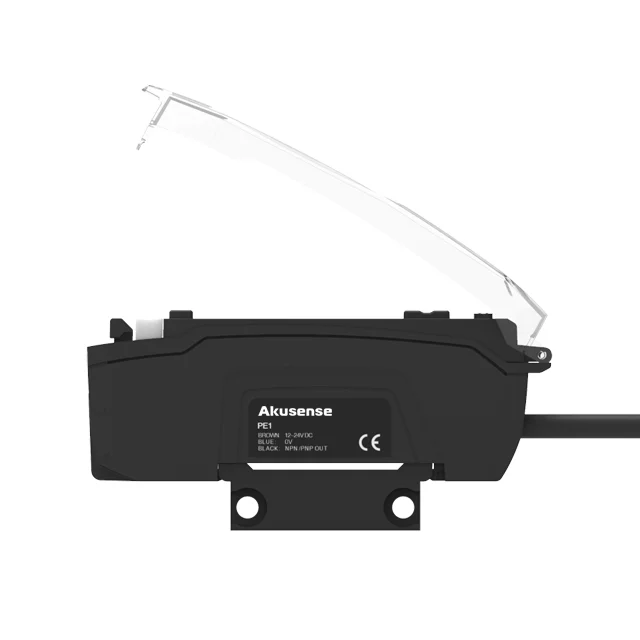 Фото Цифровой оптоволоконный усилитель сигнала Akusense PE1, диффузивный Thrubeam, цилиндрические оптические датчики с квадратной головкой для выхода PNP NPN №2