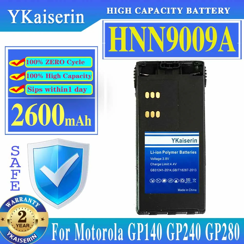 

YKaiserin Battery HNN9009A 2600mAh For Motorola GP140 GP240 GP280 GP640 HT750 HT1250 MTX8250 MTX950 Batteria + Tracking Number