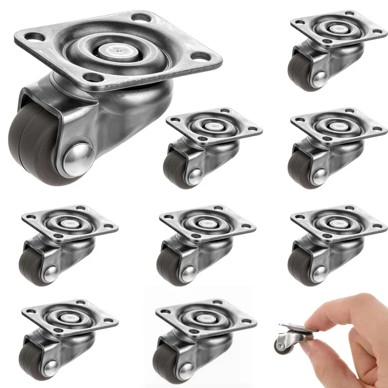 

Универсальные Мебельные Ролики С Мягкой Резиновой Подушечкой 360° ° Супермощные Поворотные Ролики Для Выдвижных Ящиков И Ме...