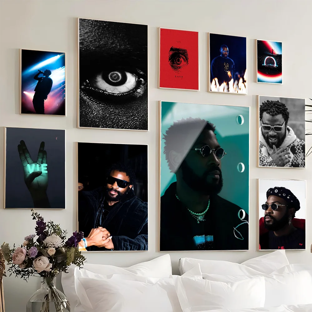 Damso Qalf Rapper Classic Vintage Posters Room Home Bar Cafe Decor Nordic