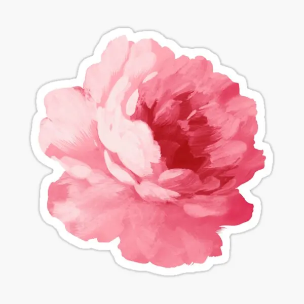

Flower Pink Peony 5PCS Stickers for Decor Window Room Funny Stickers Bumper Wall Kid Background Car Print Water Bottles