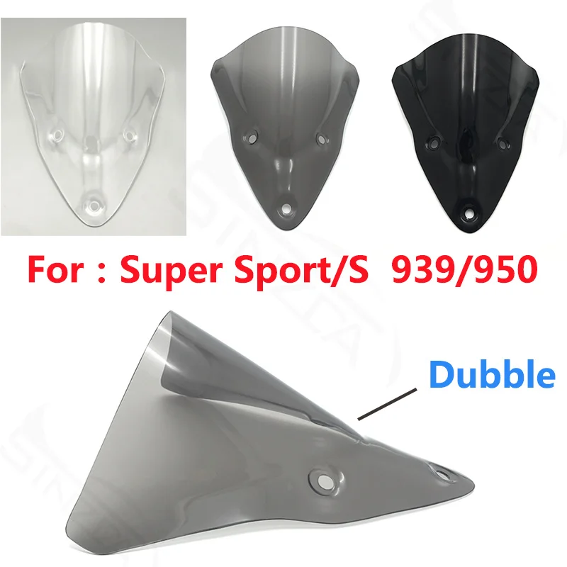 Двойная пузырьковая установка для DUCATI 939 950 Supersport 939S S Super Sport ветровое стекло