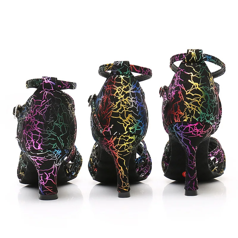 2023 New Latin Dance Shoes Women High Heel Colorful Tango/Ballroom/Latin Dancing Shoes Professional Shoes For Girls Ladies 8.5CM