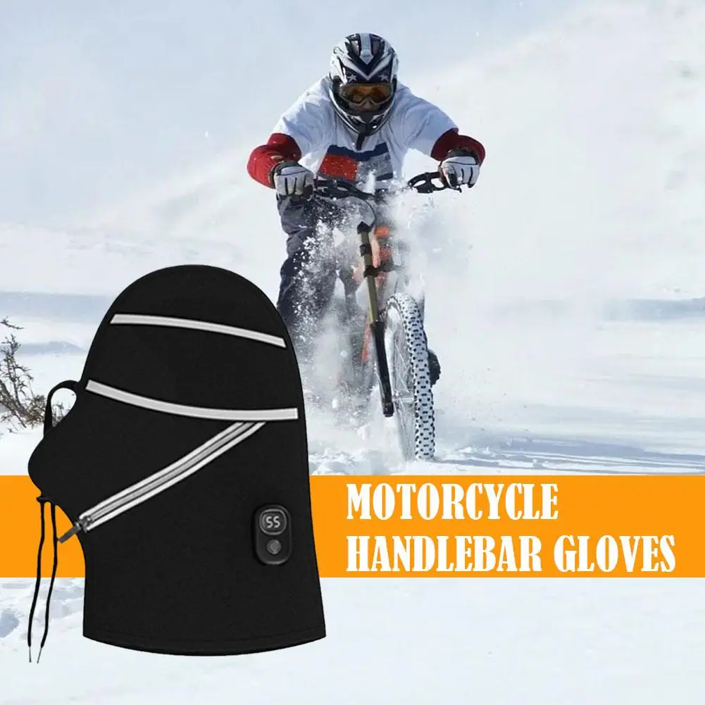 

Electric Heated Handle Cover Grip Heater USB Rechargeable 3-level Temperature Adjustable Windproof Warm Gloves For Motorcyc L3Y7