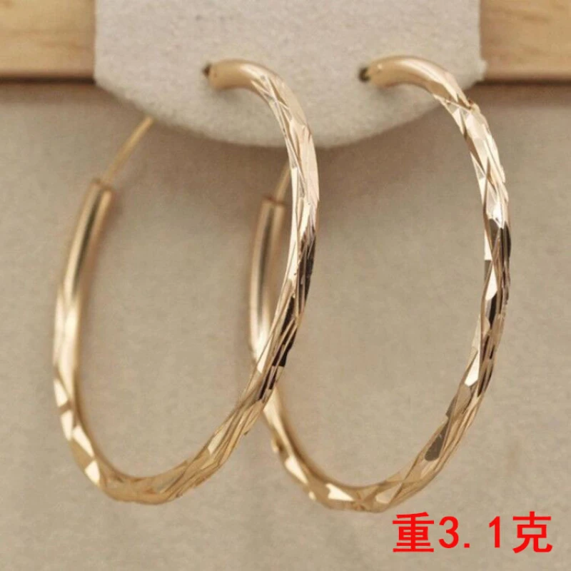 

European and American Twisted Gold Earrings Unusual Simple Rings Slim Thread Rings Hip Hop Earrings Girls Fashion Jewelry Gifts