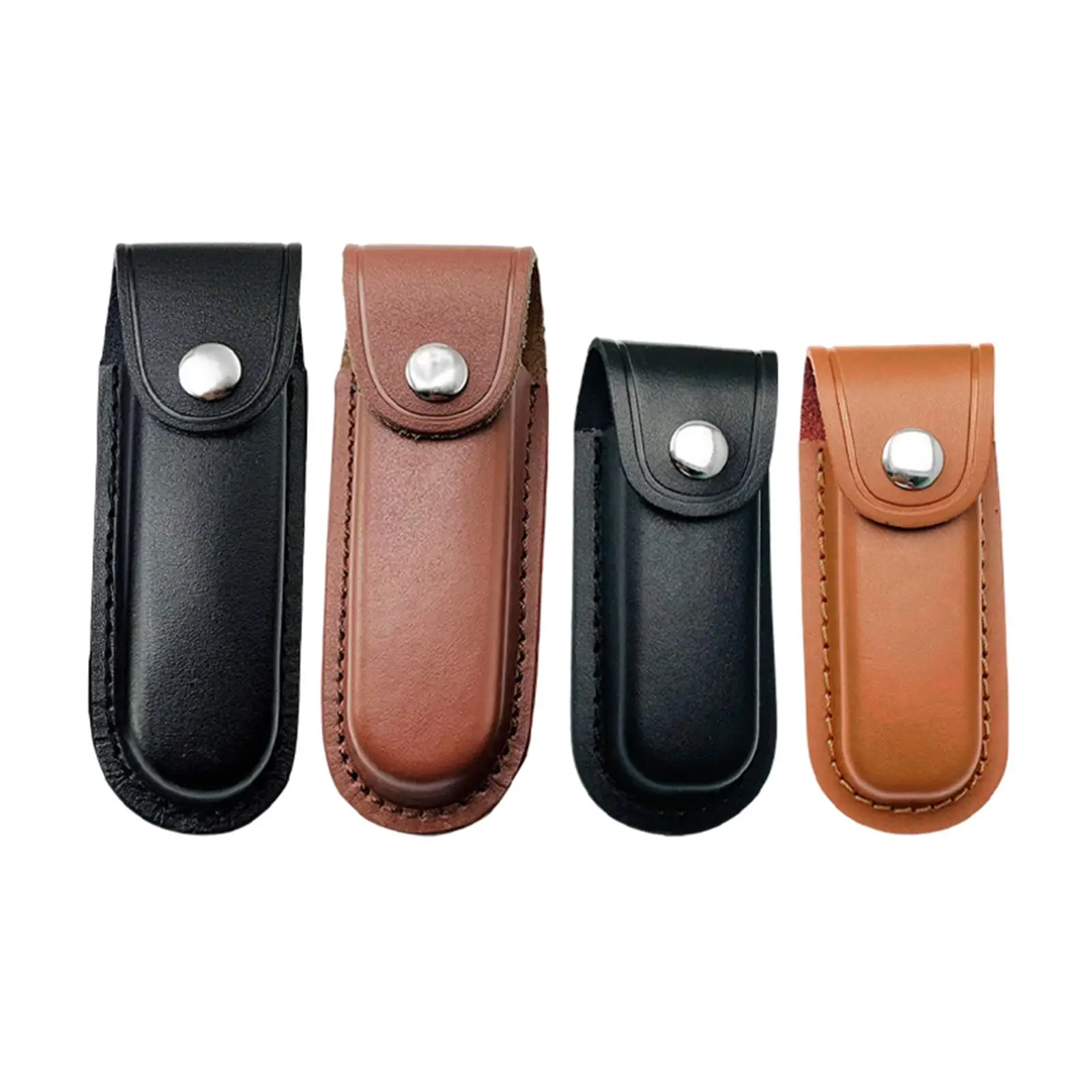 

Leather Folding Blade Knife Sheath Outdoor Camping Belt Loop Design Scabbard