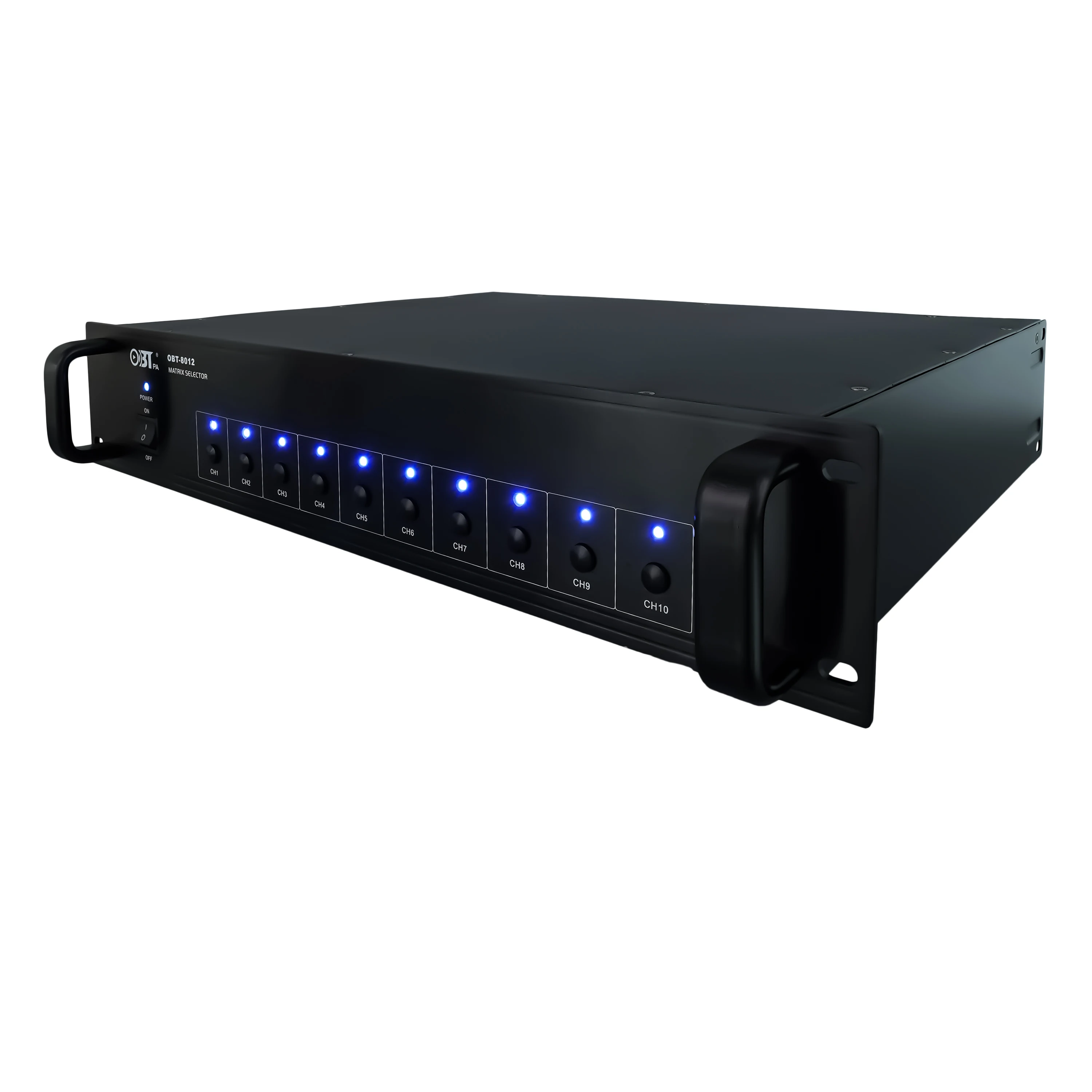 Фото OBT-8012 Pa Система Матричный селектор пожарной сигнализации 1000 Вт 10-зонный селектор динамиков Система общественного адреса №1