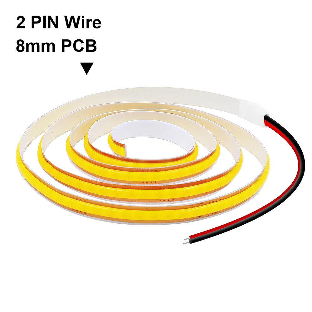 

400LED/m Гибкая светодиодная лента COB свободного выреза, клейкая лента, 5 мм, 8 мм, печатная плата, 3000k, 6000k, 4000k, 0,5 м, 2 м, 5 м, 10 м, 20 м, линейное освещение