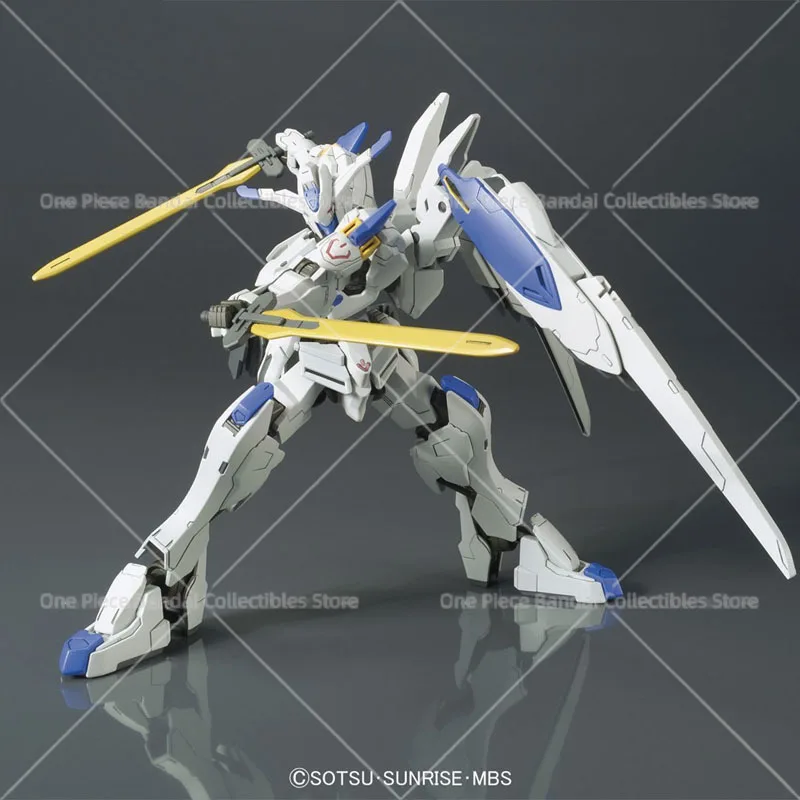 Фото Оригинальная фигурка Bandai Gundam, модель-конструктор, аниме-фигурки HG IBO 1/144 Gundam Bael, коллекционная модель, фигурка для мальчиков, игрушка. №4