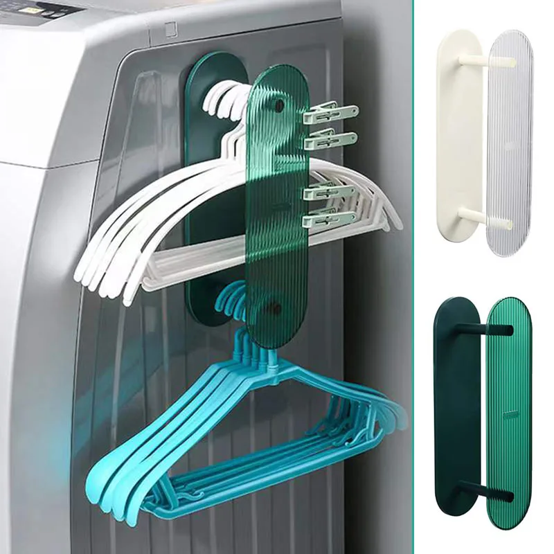 

Clothes Hanger Organizer Wall Mounted Punch-Free Clothes Hanger Holder Closet Organizer Wardrobe Coat Hanger Storage Rack