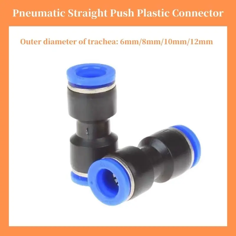 

Pneumatic Fittings Quick Straight Push Plastic Connector 6mm/8mm/10mm/12mm Trachea Connectors PU&Plastic Air Water Hose Tube Gas