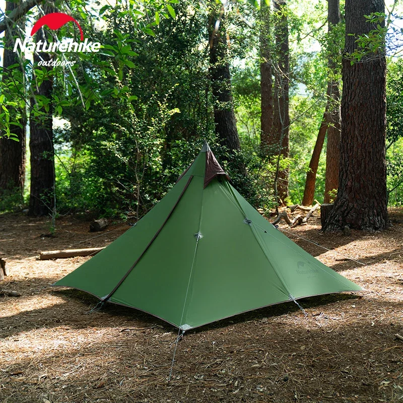 Naturehike 2023 Spire Tent Oudoor Ultralight Camping Tent Hiking Tent Shelter 20D Silicone Nylon Rodless Backpacking Tent